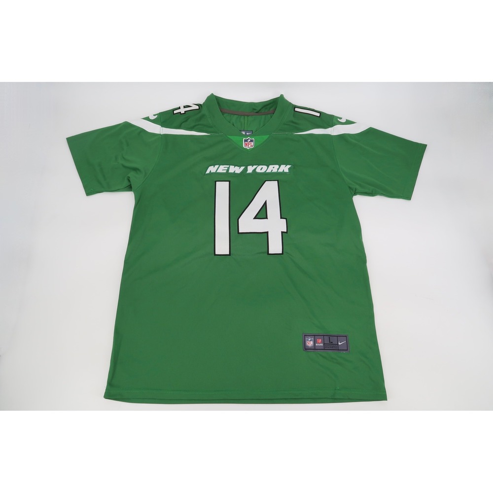 Nike Football Jersey Mens Large Green Sam Darnold #14 New York Jets On Field